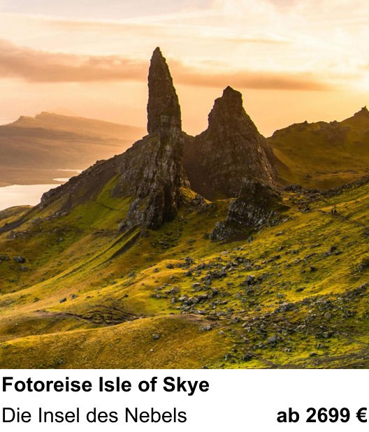 Gestalterischer Fotokurs – Fotoreise Isle of Skye und Die Insel des Nebels