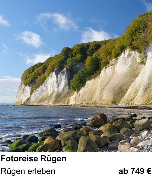 Gestalterischer Fotokurs – Fotoreise Rügen und Rügen erleben