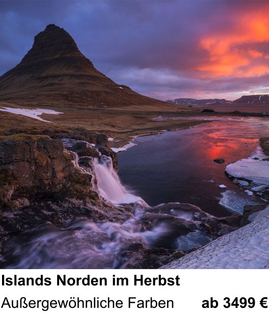Gestalterischer Fotokurs – Islands Norden im Herbst und Außergewöhnliche Farben