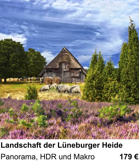 Gestalterischer Fotokurs – Landschaft der Lüneburger Heide und Panorama, HDR und Makro