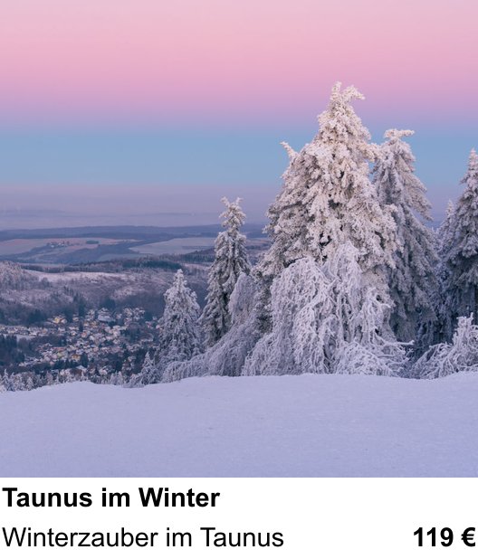 Gestalterischer Fotokurs – Taunus im Winter und Winterzauber im Taunus