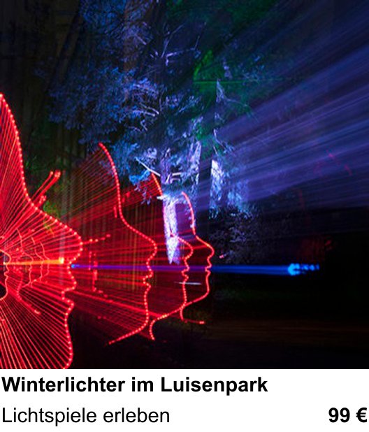 Gestalterischer Fotokurs – Winterlichter im Luisenpark und Lichtspiele erleben