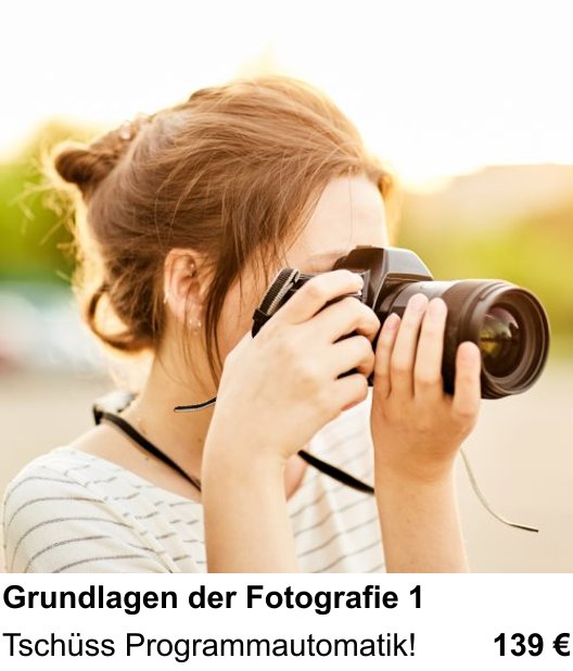 Dresden: Fotoworkshop für Manuell fotografieren lernen – Tschüss Programmautomatik!